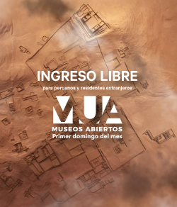 Texto: Ingreso libre para peruanos y residentes extranjeros - MUA Museos Abiertos, primer domingo del mes. Imagen: Vista cenital del santuario arqueológico de Pachacamac