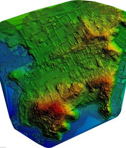 Imagen aérea digital del santuario arqueológico de Pachacamac