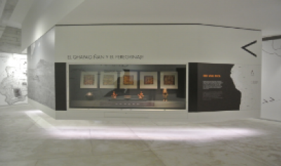 Posters dentro del museo pachacamac