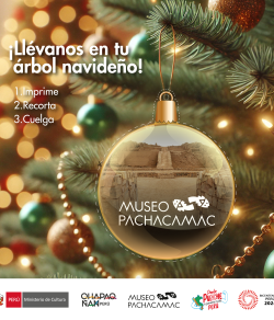 Esferas navideñas recortables del Museo Pachacamac