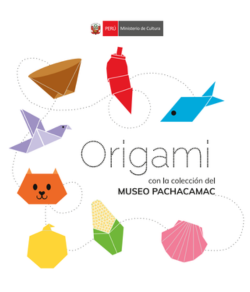 Portada del libro Origami con la colección del Museo Pachacamac